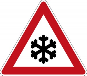 Schneewarnschild für Deutschland