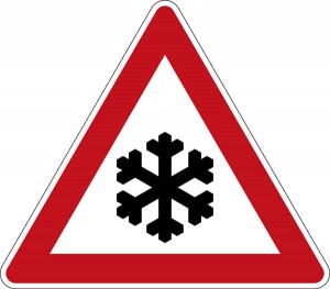 Schneewarnschild für Deutschland