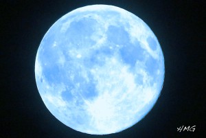 "Blue moon" am 31. Juli 2015 - mit Photoshopfilter