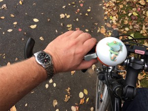 Kurzärmlig Fahrrad fahren? Das war am 7. November 2015 um kurz nach 9 Uhr bei 14 Grad plus kein Problem. Foto: H.-M. Goede