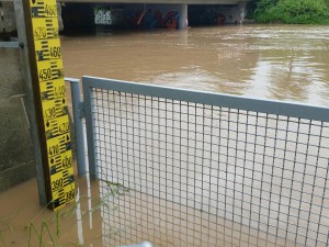 Hochwasser an der Rezat am 30. Mai 2016. Foto: Jürgen Grauf