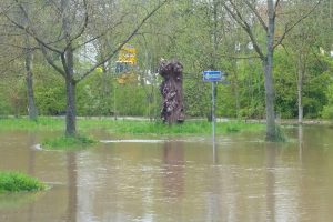 Hochwasser an der Rezat am 03. Mai 2017, Foto: Jürgen Grauf