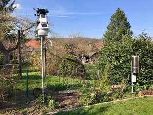 Seit 16. April 2019 ist die 4. Generation der DAVIS-Wetterstationen in Ansbach-Schalkhausen aktiv. Foto: Goede