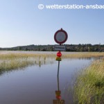 17. Juni 2007: Sommerhochwasser an der Altmühl bei Herrieden, in nur 3 Wochen (29.05.07, 16.06.07 und 21.06.07) wurde 3 x die Meldestufe 3 überschritten!