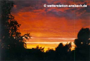 Sonnenuntergang in Bergedorf/HH, Herbst 1991