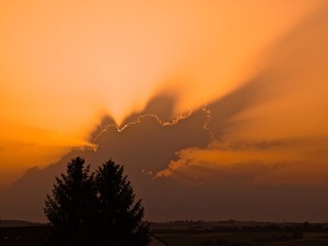 Sonnenuntergang am 29.06.2012 im Strohgäu, Foto hmg