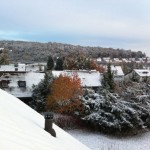 Wintereinbruch am 27./28.10.2012 passend zum Beginn der "Winterzeit" in Schalkhausen