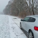 oberhalb des Gasthof Windmühle fielen zeitweise sogar große Schneeflocken