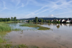 Hochwasser an der Rezat, 10. Juli 2021, Foto: U. Goede