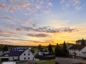 Sonnenaufgang über Ansbach am 29. Oktober 2023, Foto © Hans-Martin Goede
